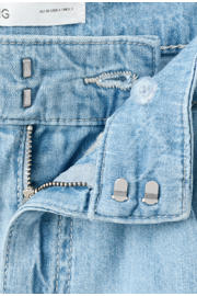 thumbnail: Mango straight regular waist bermuda short medium blue denim