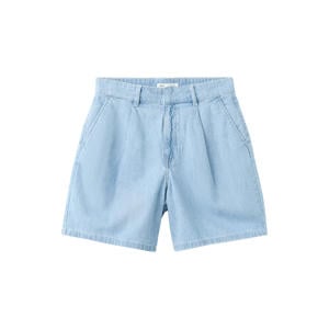 straight regular waist bermuda short medium blue denim