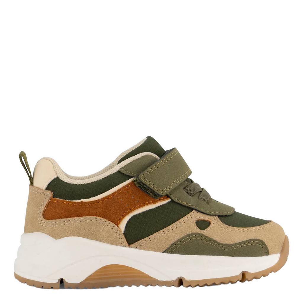 Groene jongens Vty chunky suèdelook sneakers - met elastische veter- met klittenbandsluiting