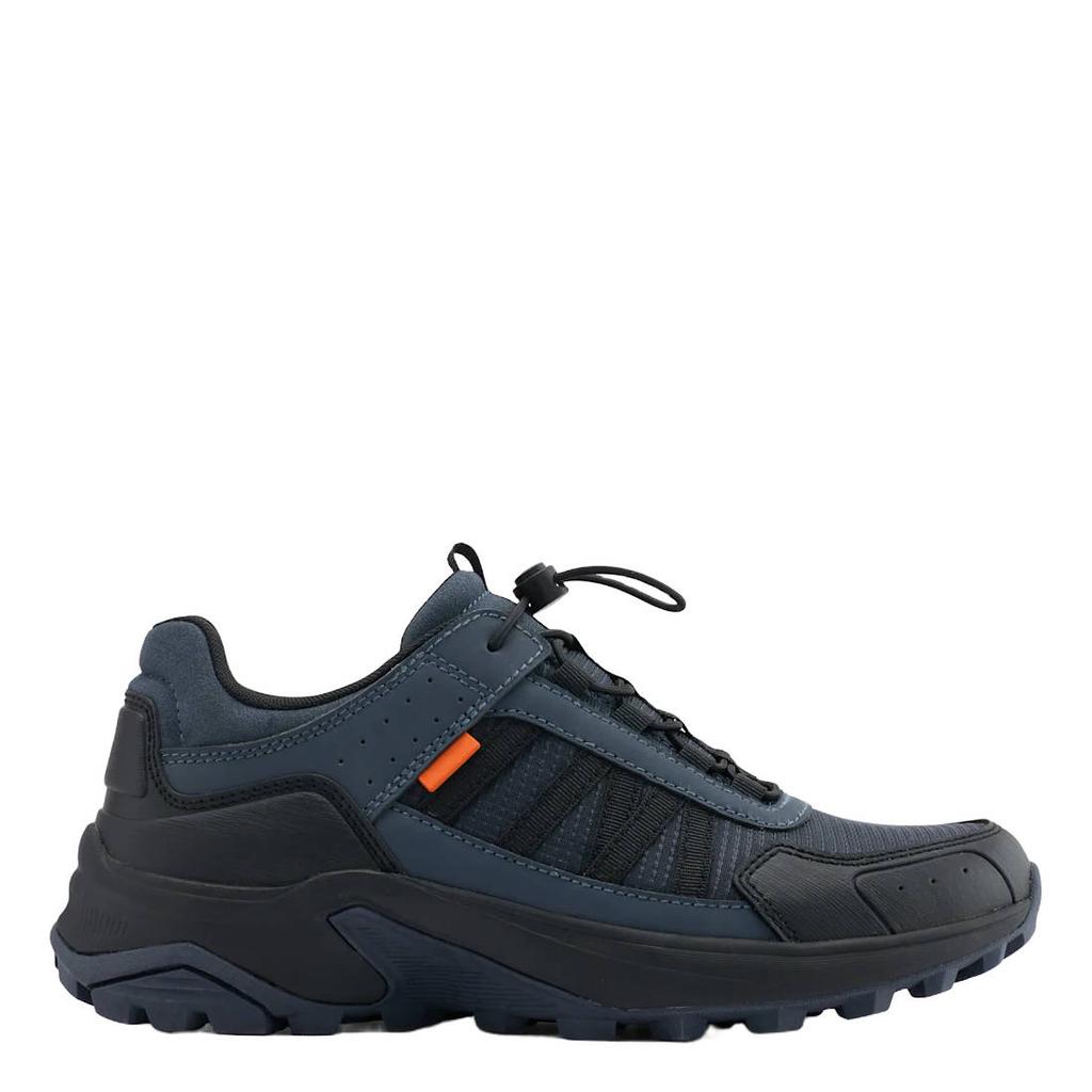 Blauwe heren Landrover imitatieleren outdoor schoenen - met elastische veters