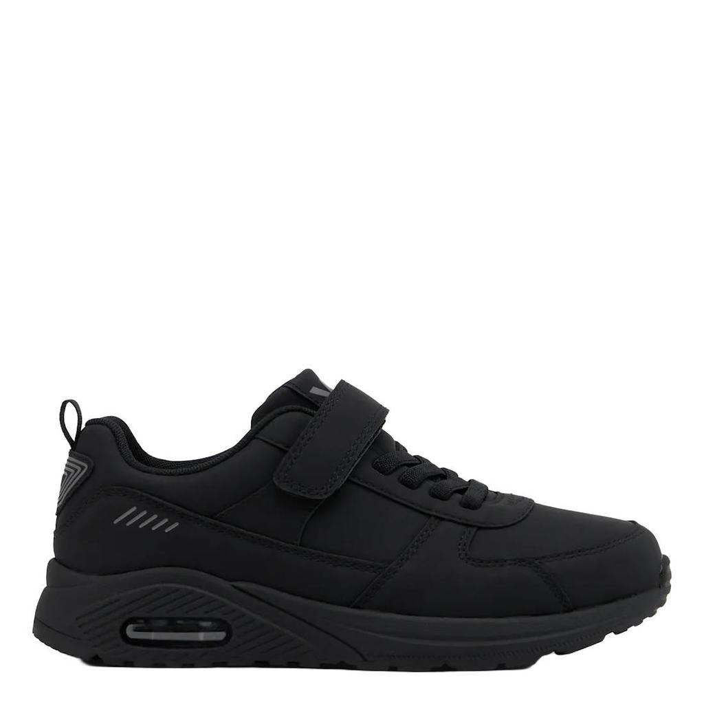 Zwarte jongens Vty sneakers - van synthetisch materiaal met elastische veter- met klittenbandsluiting