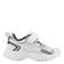 Vty imitatieleren sneakers - wit/donkerblauw