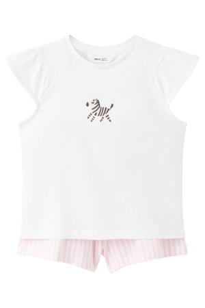 shortama wit/roze