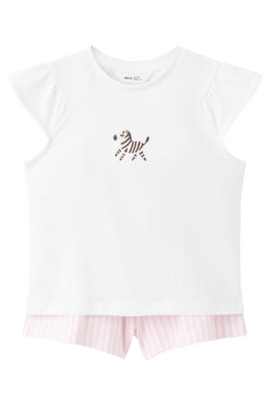 shortama wit/roze