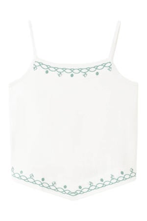 mouwloze top wit