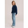 WE Fashion blouse met ruches - donkerblauw