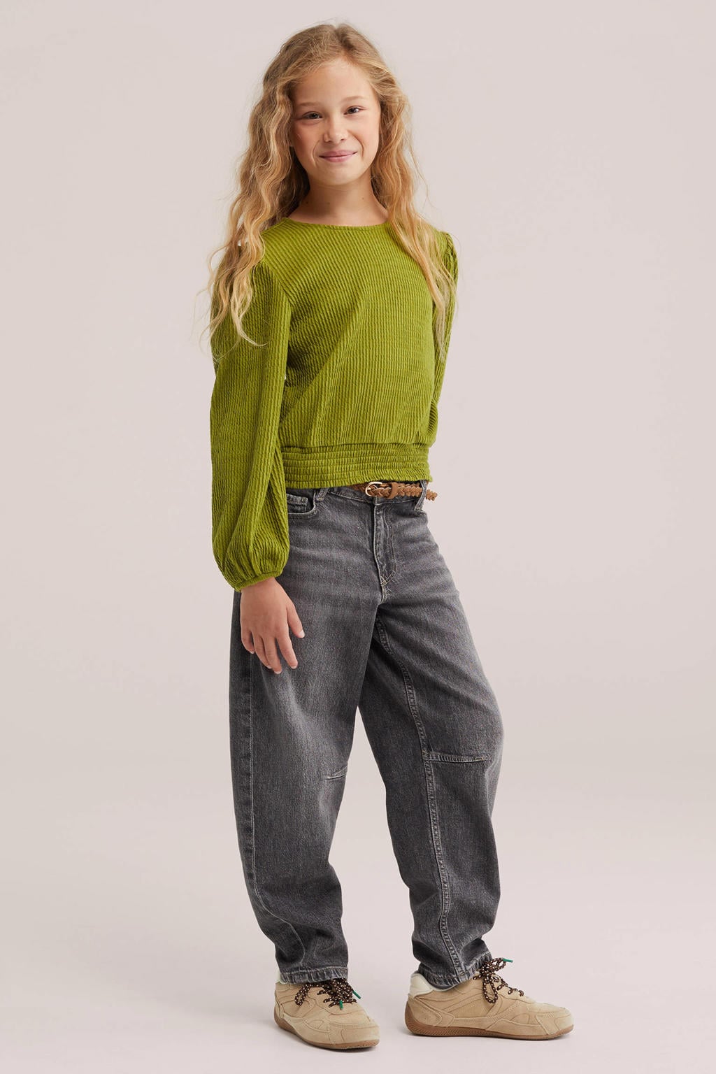 WE Fashion blousetop - olijfgroen