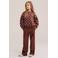 WE Fashion sweater met backprint - bruin/lila