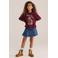 WE Fashion T-shirt met print - donkerrood