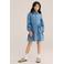 WE Fashion spijkerjurk met ruches - blauw