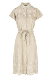 thumbnail: LOLALIZA gebloemde midi jurk beige