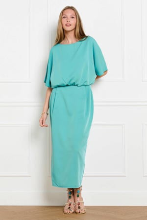 midi jurk blauw