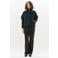 Caroll geruite tussenjas met wol - marineblauw