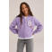 WE Fashion gebreid vest met patches en wol - lila