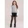 WE Fashion imitatieleren straight leg paperbag short - zwart