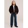 WE Fashion imitatiebont faux fur jas - donkerbruin
