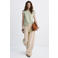 Mango top met ingebreid patroon groen