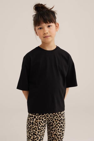 oversized T-shirt - zwart