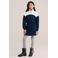 WE Fashion sweatjurk - donkerblauw/wit