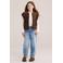 WE Fashion teddy gilet met zebraprint - bruin
