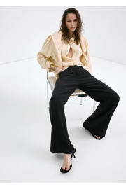 thumbnail: Mango straight regular waist broek zwart