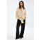 Mango straight regular waist broek zwart