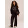 WE Fashion wide leg sweatpants - donkerbruin