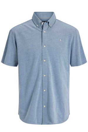 slim casual overhemd blauw