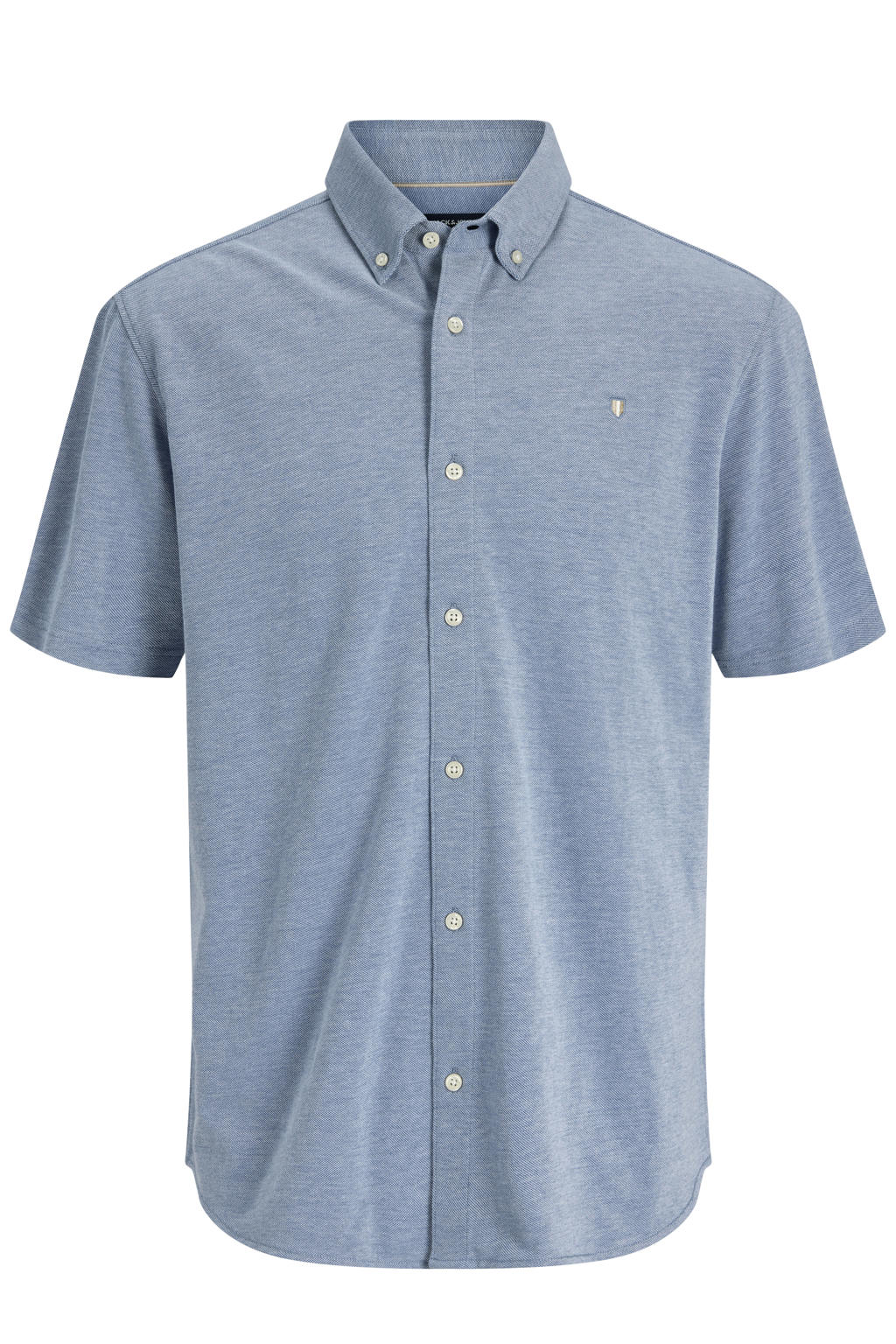JACK & JONES PREMIUM slim casual overhemd blauw