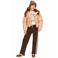 Retour Jeans gewatteerde winterjas met print - zand