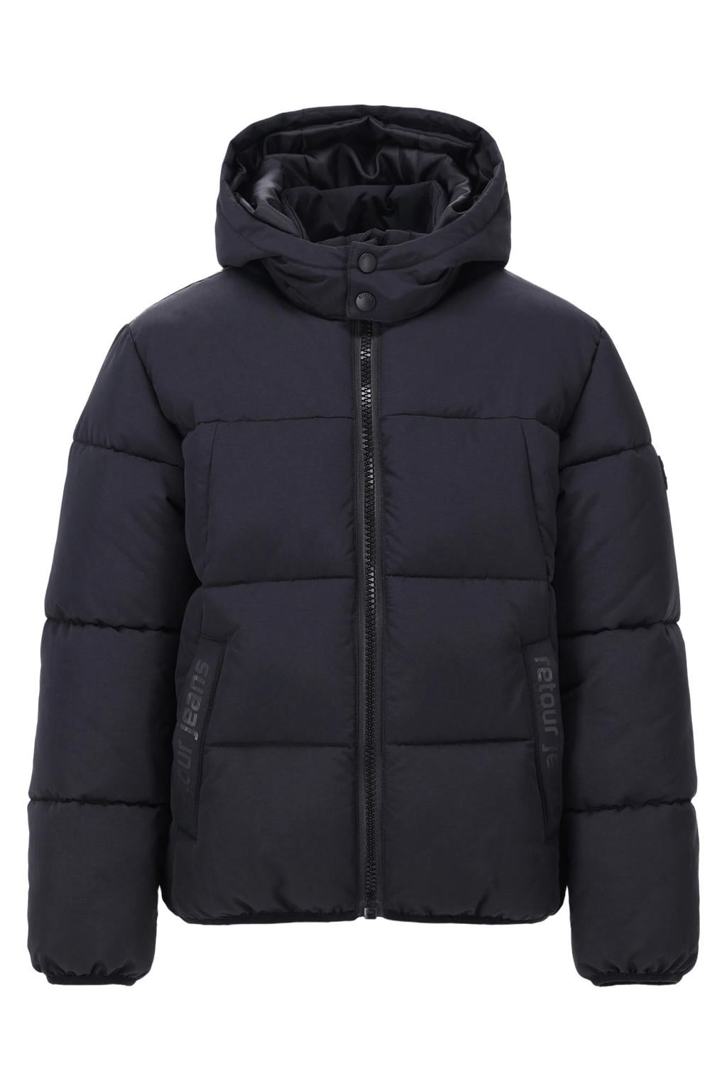 Retour Jeans gewatteerde winterjas - zwart