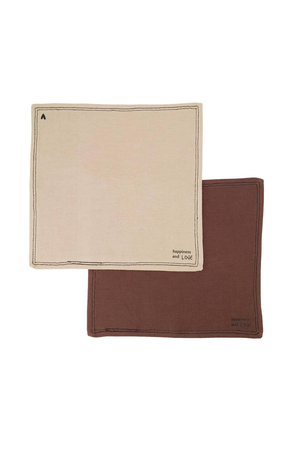 Zusss vaatdoek Happiness (set van 4)