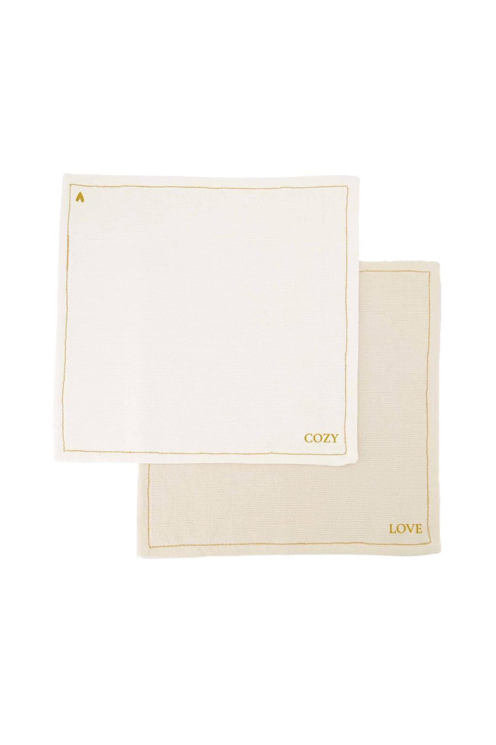 Zusss vaatdoek Love (set van 4)