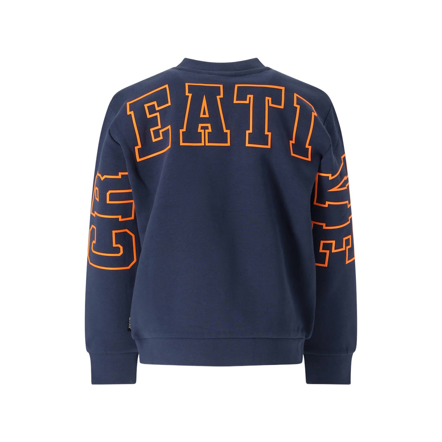 Retour Jeans rechtvallende sweater met backprint indigo blauw