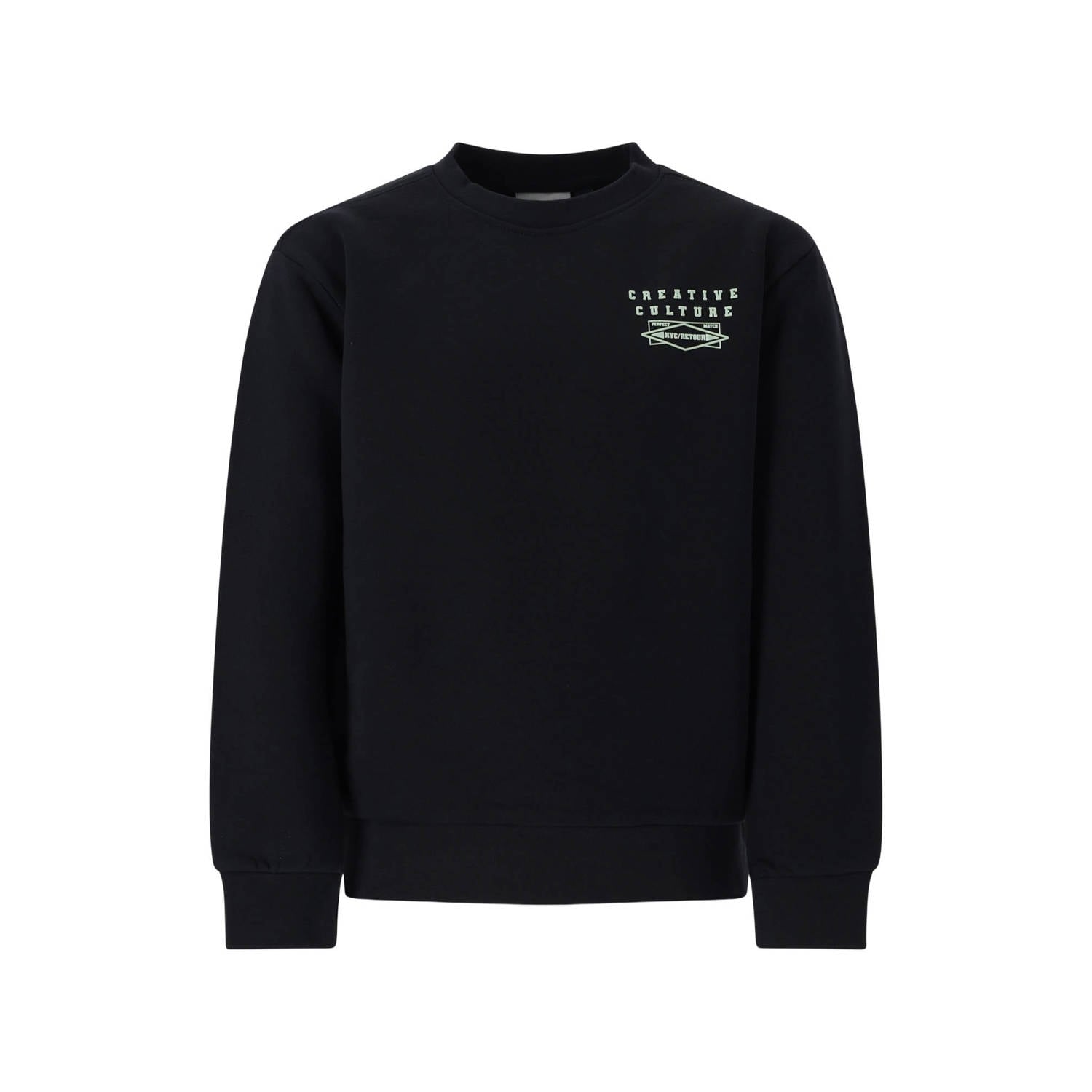 Retour Jeans rechtvallende sweater met backprint donkergrijs