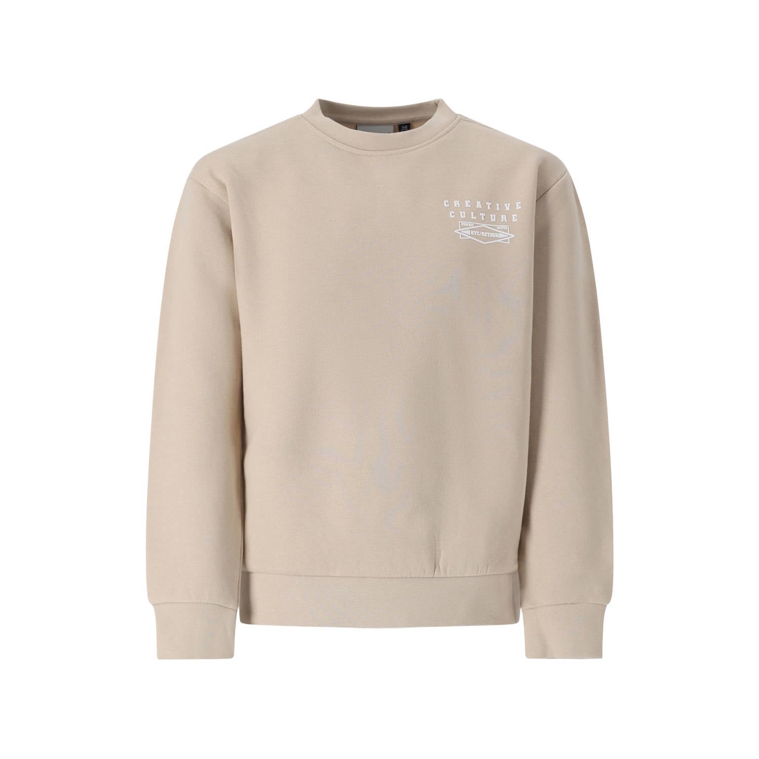 Retour Jeans rechtvallende sweater met backprint beige