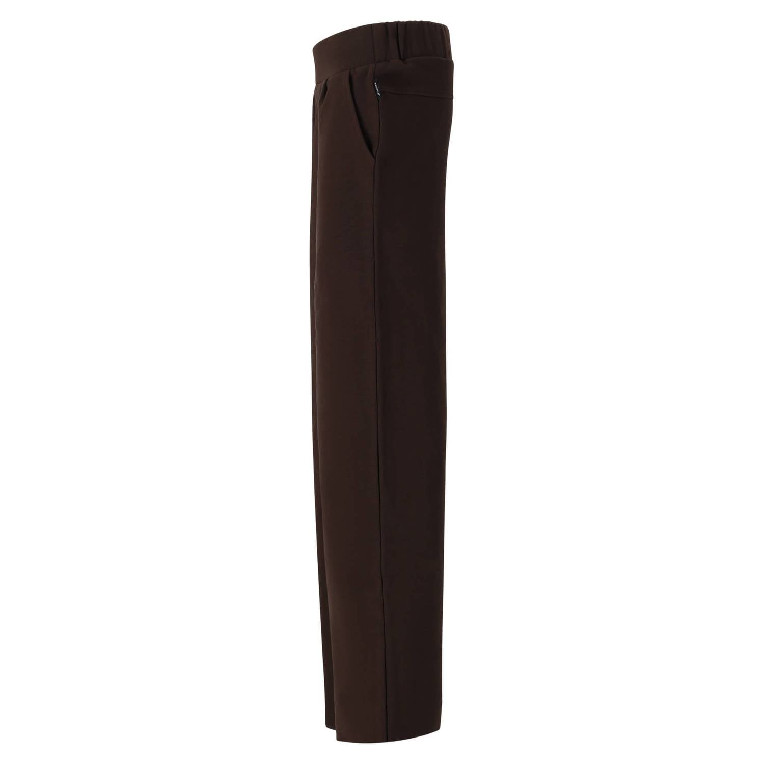 Retour Jeans wide leg joggingbroek donkerbruin