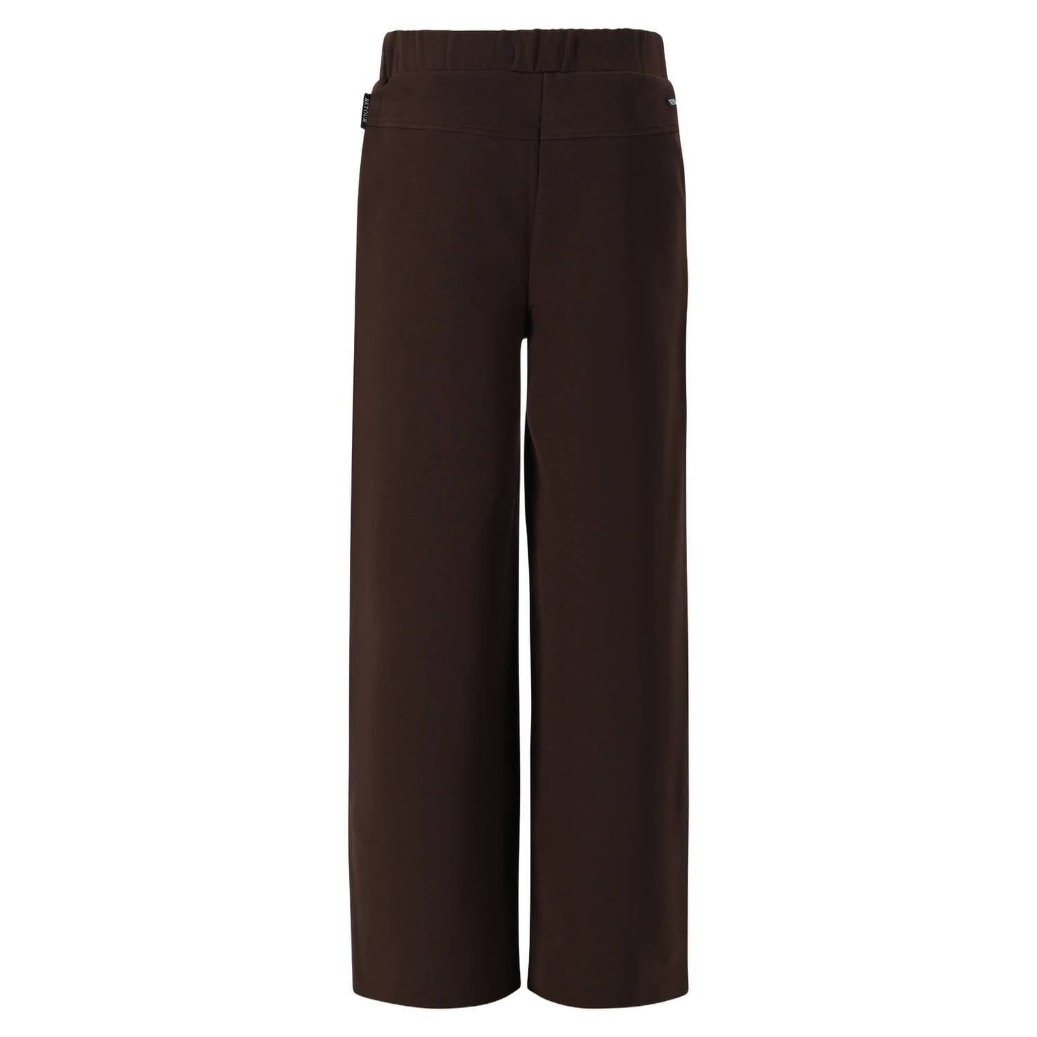 Retour Jeans wide leg joggingbroek donkerbruin