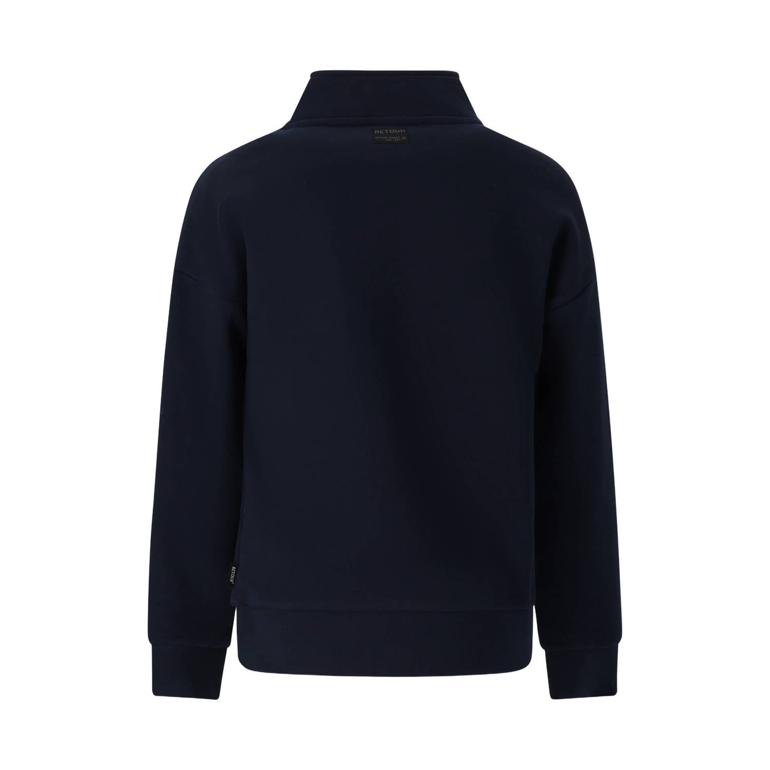 Retour Jeans rechtvallende sweater met print donkerblauw