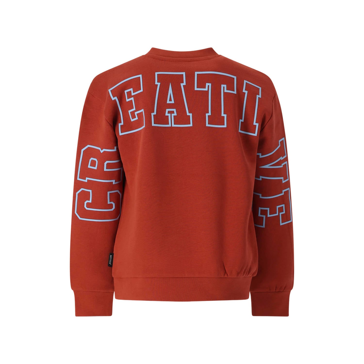 Retour Jeans rechtvallende sweater met backprint steenrood