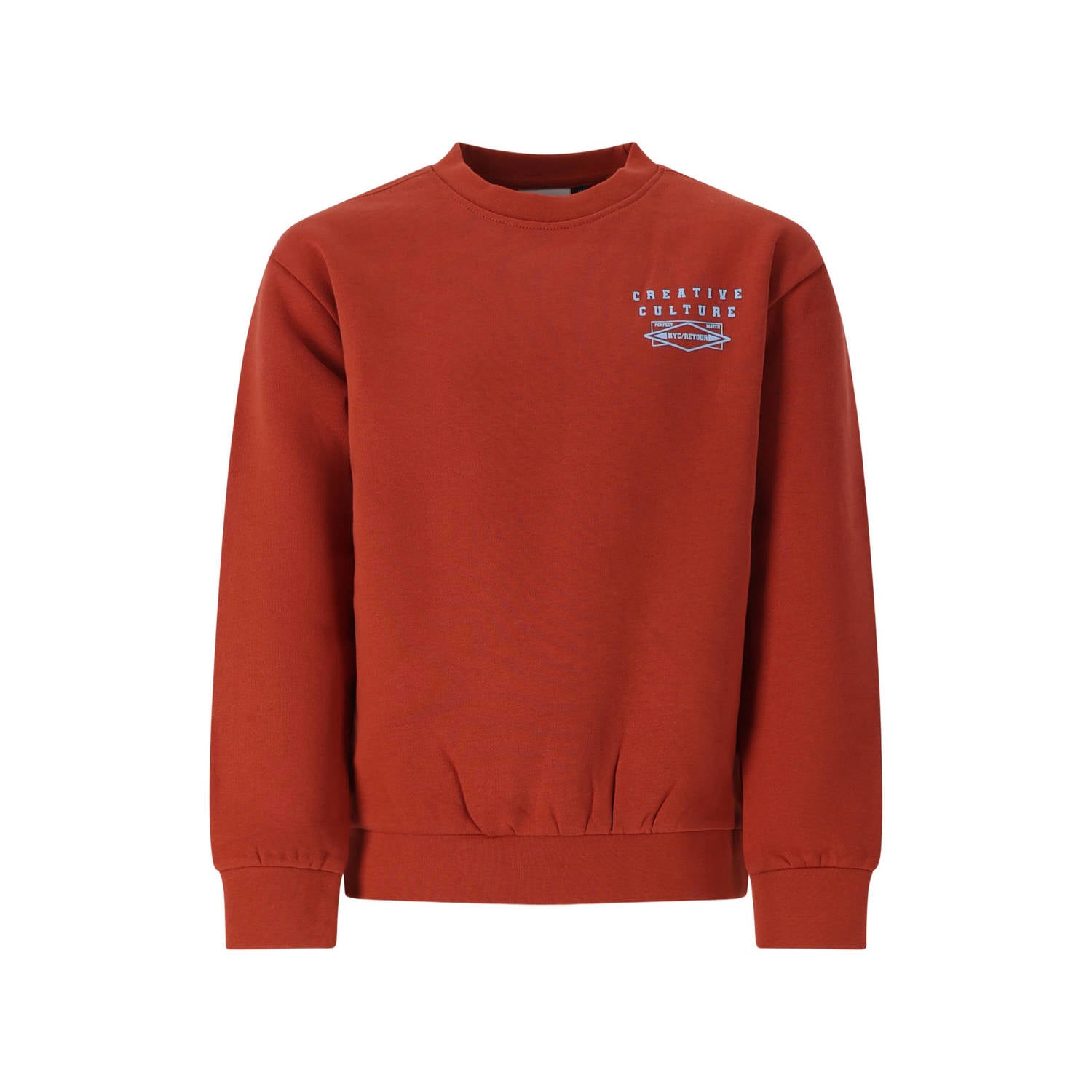 Retour Jeans rechtvallende sweater met backprint steenrood