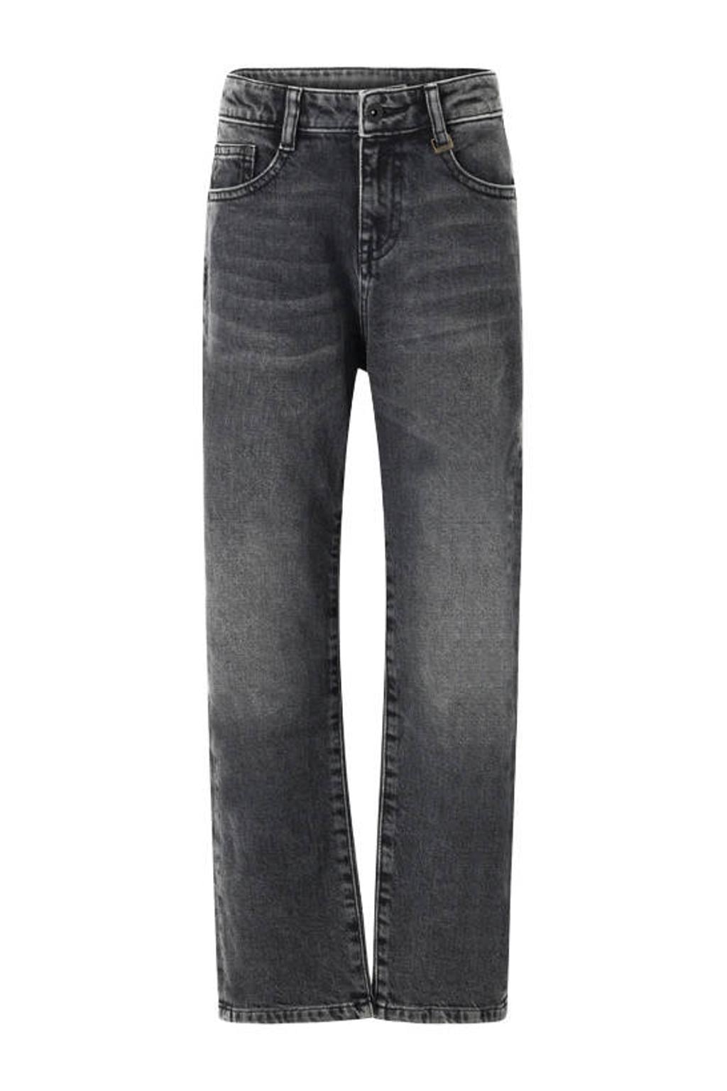 Grey denim jongens Retour Jeans van katoen met relaxed, regular waist, rits- en knoopsluiting en effen