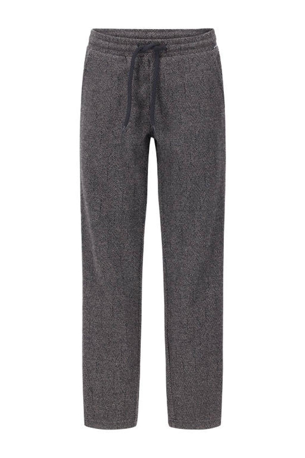 Bruine jongens Retour Jeans relaxed fit casual broek van polyester met regular waist en effen