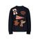 Retour Jeans sweater met backprint - donkerblauw