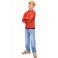 Retour Jeans sweater met backprint - oranjerood