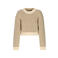 Retour Jeans rechtvallende gemêleerde gebreide trui - beige