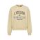 Retour Jeans oversized sweater met print en tekst - beige
