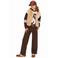 Retour Jeans regular waist wide leg sweatpant - donkerbruin