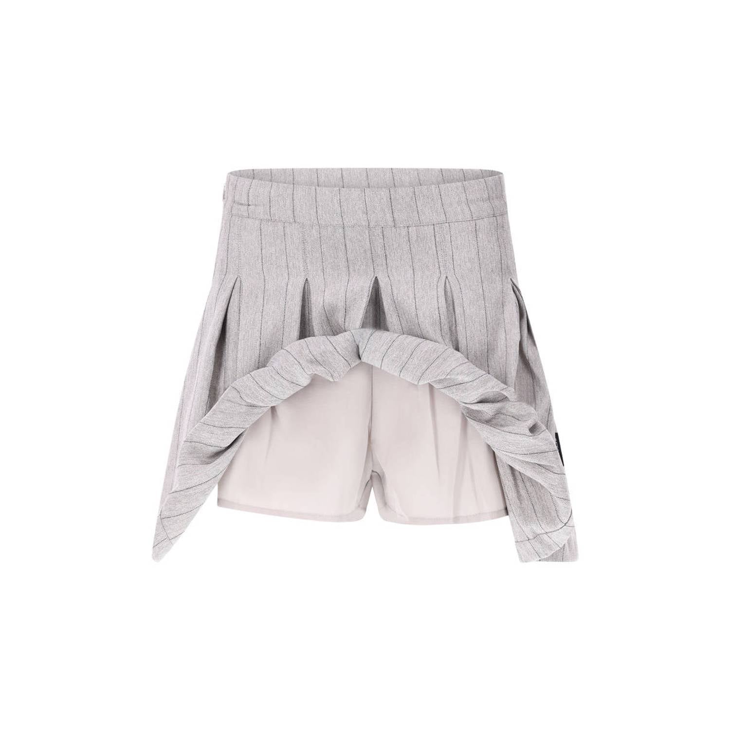 Retour Jeans skort met krijtstreep lichtgrijs