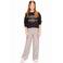 Retour Jeans oversized sweater met tekst - zwart
